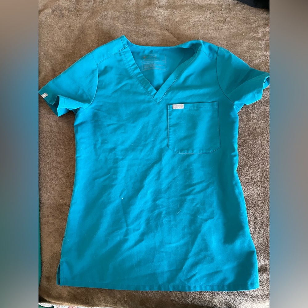Pacific Blue Catarina one pocket scrub top